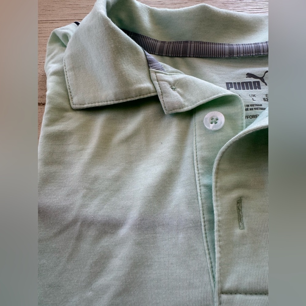 Puma Lightweight Men’s Short-sleeved Golf Shirt - M - Sea Foam Green